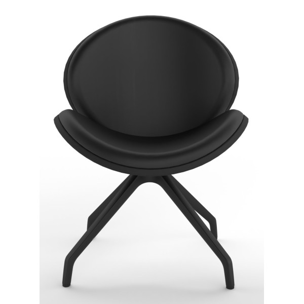 Revive Upholstered Retro Lounge Chair With Pyramid Base